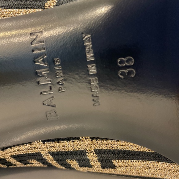 BALMAIN Metallic jacquard-knit ankle boots black - Picture 15 of 16